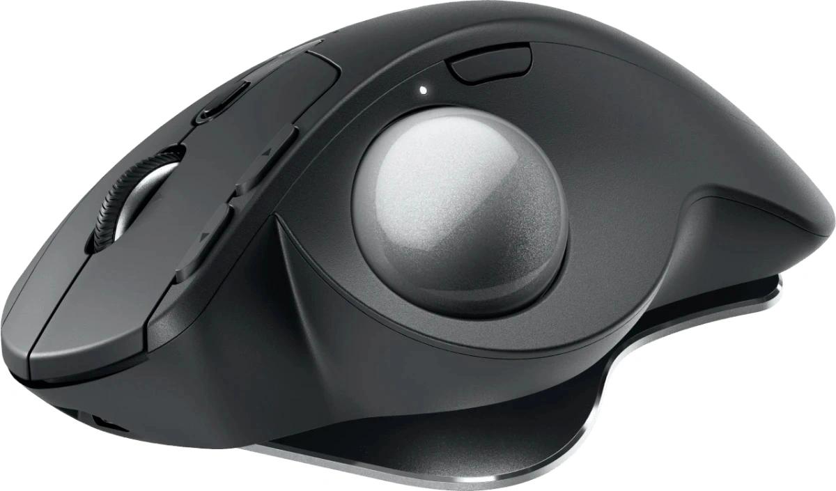 Трекбол Logitech Trackball MX Ergo S графитовый оптическая 2048dpi silent беспров. BT/Radio USB 8but (910-007261)