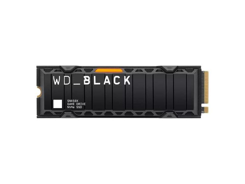 Твердотельный накопитель Western Digital Black SN850X SSD M2.2280 PCIe 4.0 2Tb, 7300MBs/6600MBs, TBW 1200, with heatsink, WDS200T2XHE, 1 year