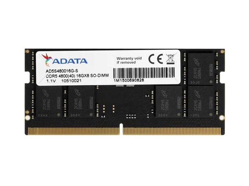 Память DDR5 16GB 4800MHz A-Data AD5S480016G-S RTL PC4-38400 CL40 SO-DIMM 262-pin 1.1В Intel single rank Ret