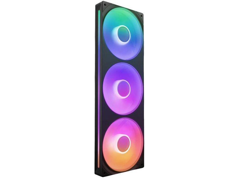 Кулер для корпуса ПК/ Case Cooler NZXT F360 RGB Core (120x120x25mm, 4-pin PWM, RGB, 75.12CFM, 30dBA, 2400RPM, Black, Single-Frame RGB Fan Unit)