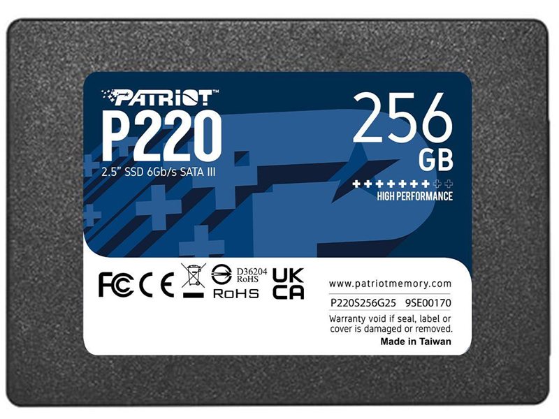 Накопитель SSD Patriot SATA-III 256GB P220S256G25 P220 2.5"