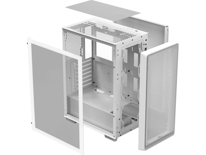Корпус ПК без блока питания/ Case Ocypus Gamma C60 WH, Midi-Tower, TG, no fans, 1xUSB-A 3.0 + 2xUSB 2.0, ATX, mATX, mITX White