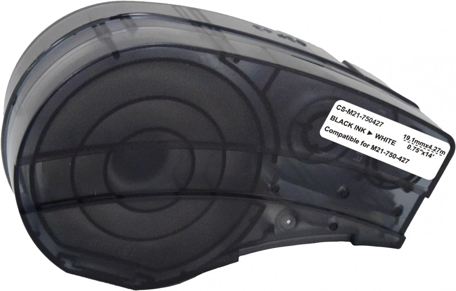 Картридж ленточный Cactus CS-M21-750427 черный на белом 19.1x4.27 для Brady BMP21-PLUS, BMP21-LAB
