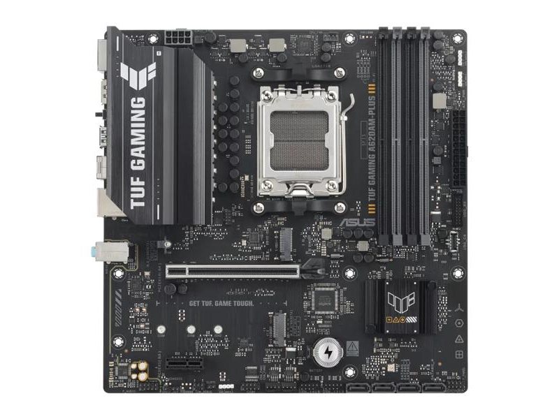 Материнская плата ASUS TUF GAMING A620AM-PLUS, AM5, A620A, 4*DDR5, 4*SATA, 2*M.2, 2*USB 3.2, 4*USB 2.0, 1*PCIx16, 1*PCIx1, 2*DP+HDMI, mATX;