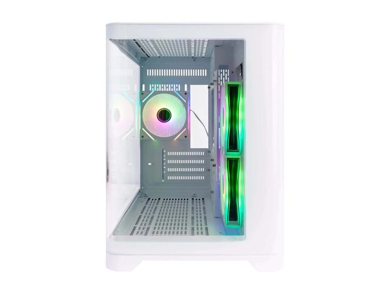 корпус 1STPLAYER UVIEW UV5 ARGB White / mATX / 3x120mm ARGB fans / UV5-WH-2FC7R-W-1FC7-W