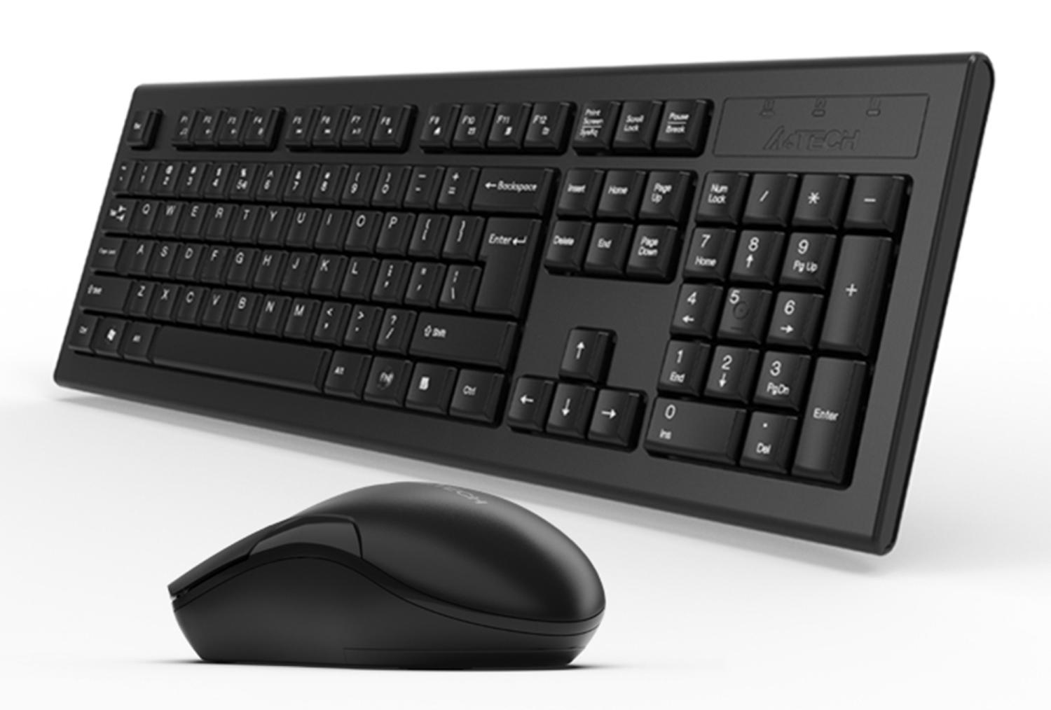 Клавиатура + мышь A4Tech 3000NS клав:черный мышь:черный USB беспроводная Multimedia