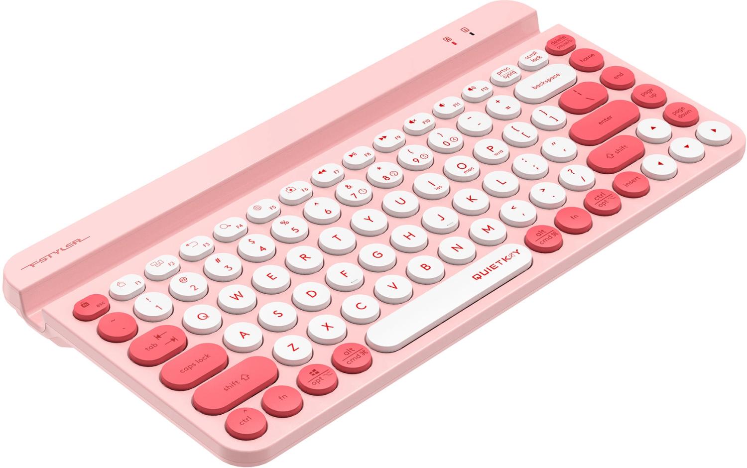 Клавиатура A4Tech FBK30 розовый USB беспроводная BT/Radio slim Multimedia (FBK30 RASPBERRY)