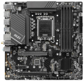 Материнская плата MB MSI INTEL B760 s1700, 4xDDR5(256GB), 2xHDMI 2.1/2xDP, 2xPCIe 4.0x16, 1xPCIe 3.0, 1xLAN (2.5GbE), Wi-Fi, BT, 4xSATA 6Gb/s, 2xM.2, 4xUSB 3.2, 2xUSB 2.0, 1xPS/2, mATX