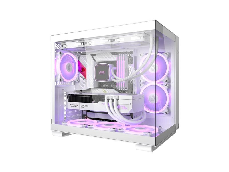 Корпус без блока питания/ Case PCCooler C3T500 ARGB WH, Midi-Tower, TG, 6x120mm ARGB, 1xUSB-C 3.1 + 2xUSB-A 3.0, ATX, mATX, mITX White