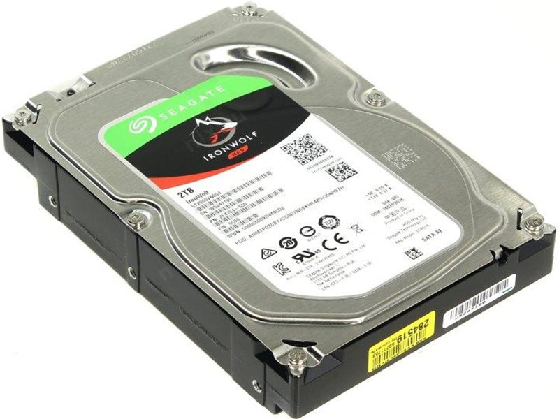 Жесткий диск HDD SATA-III Seagate 2000Gb, ST2000VN004, Iron Wolf Guardian NAS, 5900 rpm, 64Mb buffer (analog ST2000VN000), 1 year