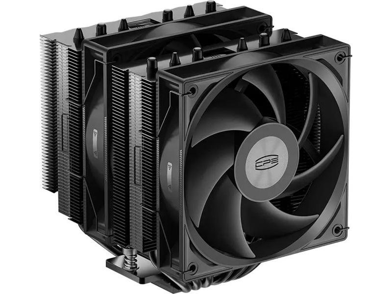 Кулер для процессора/ CPU Cooler PCCooler RT620 PRO BK (250W, 4-pin PWM, 153mm, Al/Cu, 6x6mm, 2x120mm, 73.32CFM, 34.9dBA, 2200RPM, S: 1851/1700/1200/115X, AM5/AM4, black)