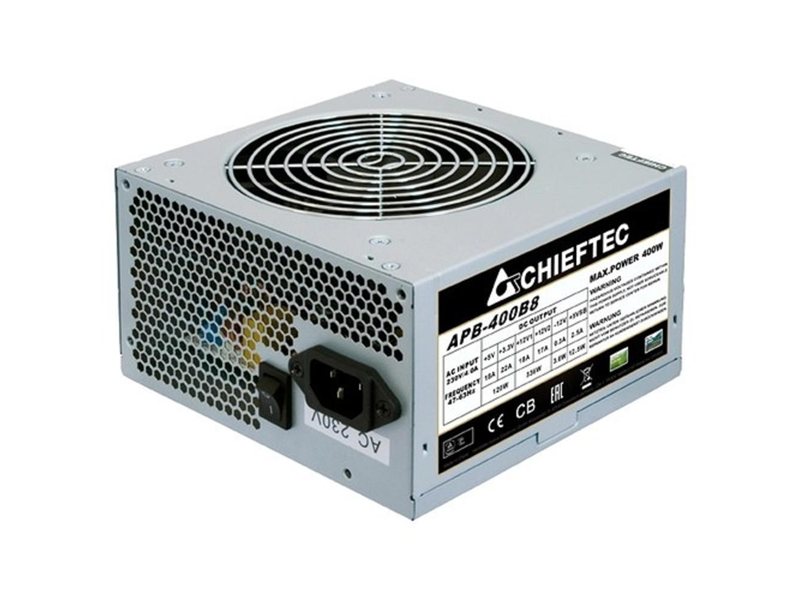 Chieftec 400W OEM (APB-400B8) ATX v.2.3, A.PFC, Fan 12cm