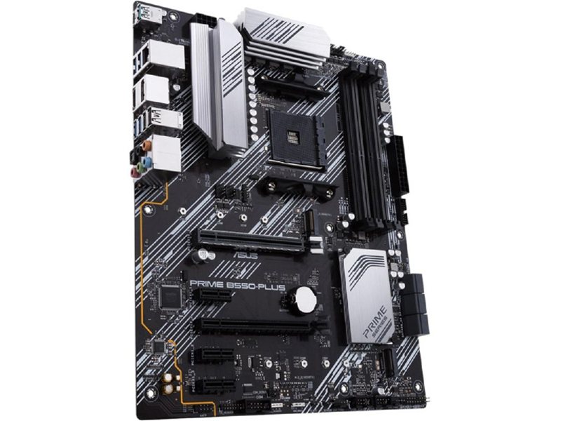 ASUS PRIME B550-PLUS (Socket AM4, ATX, 4xDDR4(128GB), DP/HDMI, 1xPCIe 4.0x16/1xPCIe 3.0x16, 3xPCIe 3.0, 1xLAN, 6xSATA 6Gb/s, 2xM.2, 1xType-C, 5xUSB 3.2, 2xUSB 2.0)