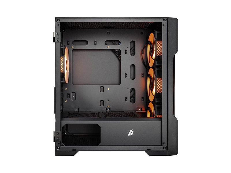 1STPLAYER Корпус TRILOBITE T3 Black / mATX, TG / 4x 120mm LED fans inc. / T3-BK-4F1