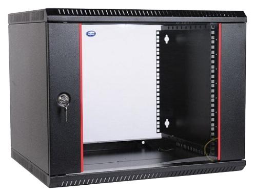 Шкаф коммутационный ЦМО ШРН-Эконом (ШРН-Э-9.350-9005) настенный 9U 600x350мм пер.дв.стекл 85кг черный 300мм 13.86кг 180град. 476мм сталь