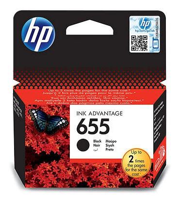 Картридж струйный HP 655 CZ109AE черный печ.гол.в компл. (550стр.) для HP DJ IA 3525/4615/4625/5525/6525