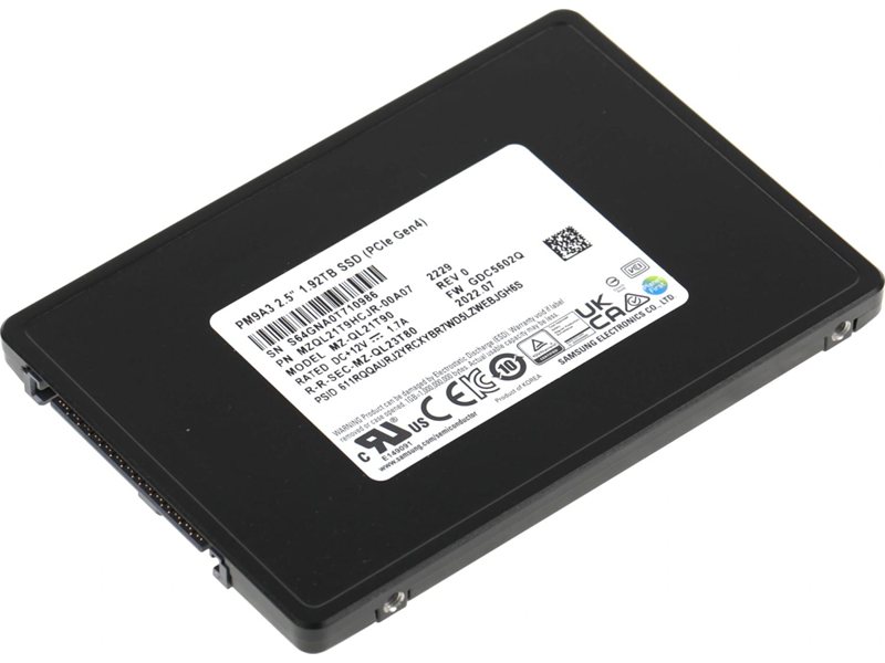 Накопитель SSD Samsung PCIE 1.92TB TLC PM9A3 MZQL21T9HCJR-00A07