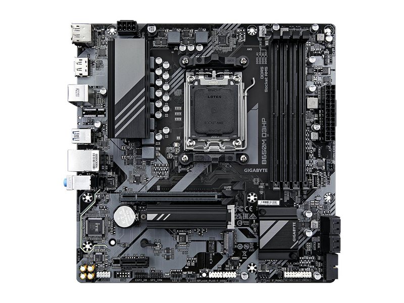 Материнская плата MB GIGABYTE AMD B650 sAM5, 4xDDR5(192GB), HDMI 2.1/2xDP, 1xPCIe 4.0x16, 1xPCIe 3.0, 1xLAN (2.5GbE), 4xSATA 6Gb/s, 2xM.2, 1xUSB-C, 3xUSB 3.2, 4xUSB 2.0, 1xPS/2, mATX