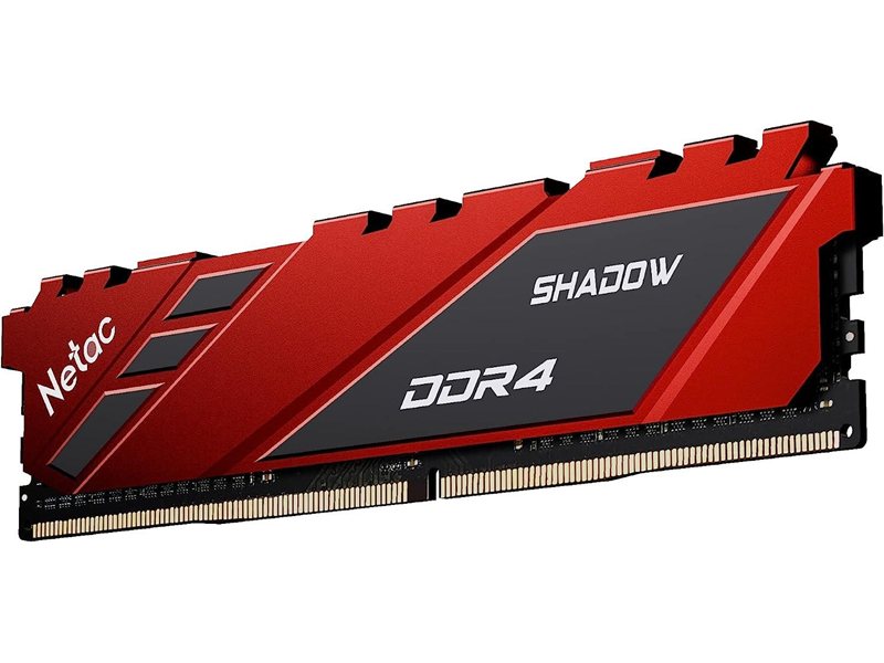 Оперативная память Netac Shadow 8GB DDR4-3200 (PC4-25600) C16 16-20-20-40 1.35V XMP Memory module (DIMM) Red