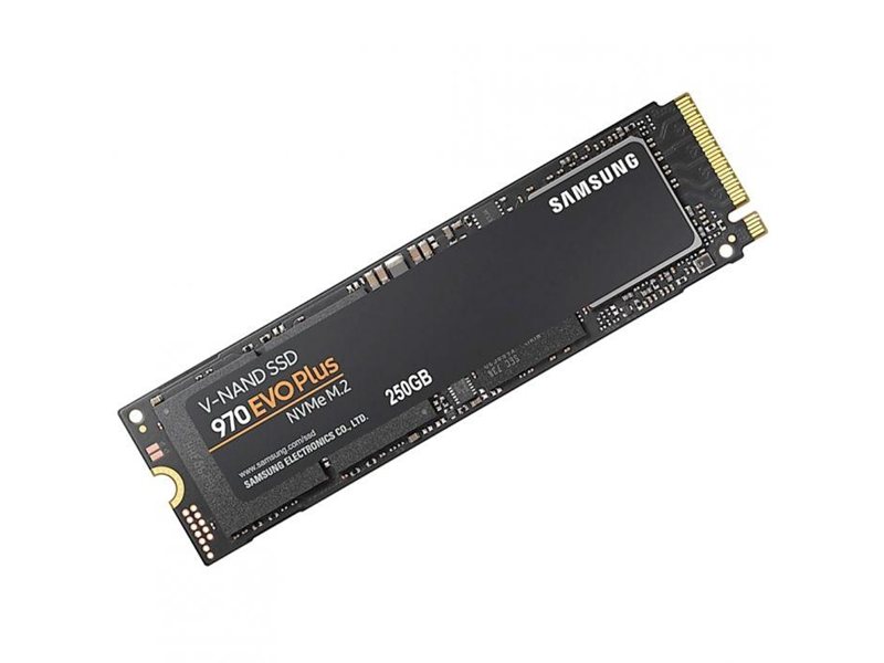 Твердотельный накопитель SSD Samsung 970 EVO Plus M.2 2280 MZ-V7S250BW 250GB Client SSD PCIe Gen3x4 with NVMe, 3500/2300, IOPS 250/550K, MTBF 1.5M, 3D NAND TLC, 512MB, 150TBW, NVMe 1.3, RTL {10} (628079)
