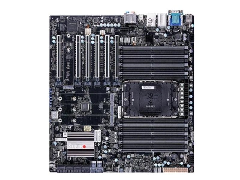 Системная плата/ MB Supermicro X13SWA-TF-B, E-ATX,  1x LGA-4677 (W-3400, W-2400, W-3500, W-2500 series), Intel® W790, 16x ECC DDR5 RDIMM/LRDIMM, 8x SATA 3, 2x U.2 PCIe 3.0, 6x PCIe 5.0 x16 slots, 4x M.2 PCIe 5.0 x4 slots (M-key 2280/22110), 1x 10GbE RJ45,