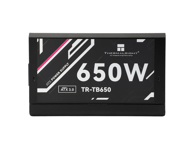 Блок питания 650W/ Power Supply Thermalright, 650W 80+ Bronze (ATX, 3.0, Full modular, 1x24(20+4)pin, 2xCPU 8(4+4)pin, 4xPCIe*2 8(6+2)pin, 3xSATA3, 3xMOLEX4pin, Active, 120x120mm, 150x140x86mm, APFC, black)