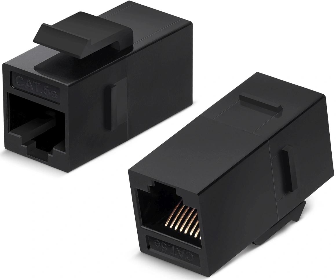 Адаптер Cabeus CA-KJ-8P8C-C5E проходн. Keystone RJ45 1 кат.5E UTP бронз. черн.