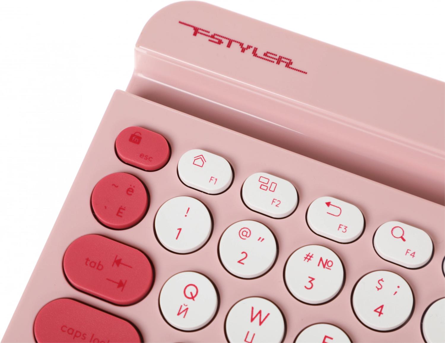 Клавиатура A4Tech FBK30 розовый USB беспроводная BT/Radio slim Multimedia (FBK30 RASPBERRY)