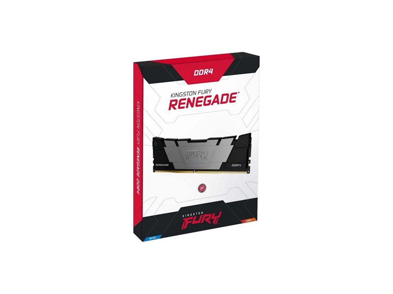 Модуль памяти Kingston FURY Renegade KF432C16RB2/8 8GB DDR4 3200 DIMM Black-Gray Gaming Memory Non-ECC, CL16, 1.35V, RTL