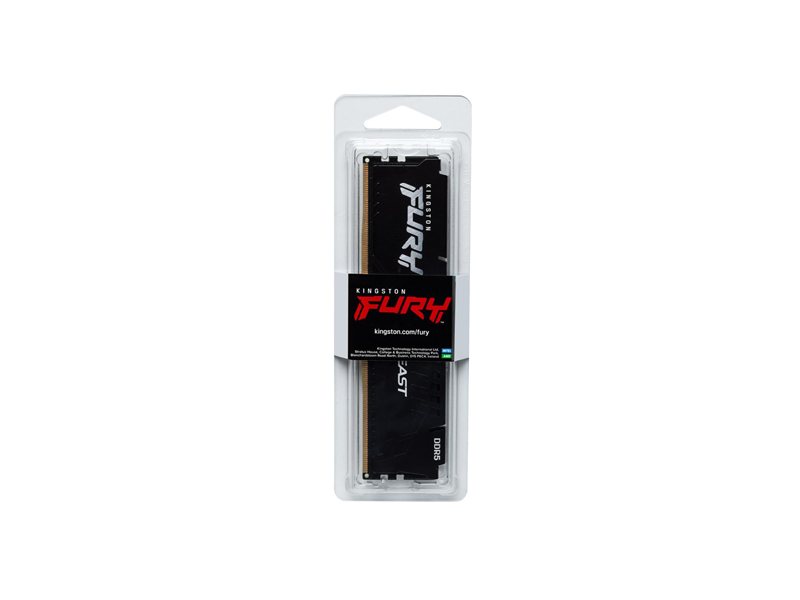 Память DDR5 32GB 5600MHz Kingston KF556C36BBE2-32 Fury Beast Black RTL Gaming PC5-44800 CL36 DIMM 288-pin 1.25В single rank с радиатором Ret