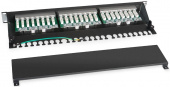 Патч-панель Cabeus PL-24-CAT.5E-SH-DUAL 19" 1U 24xRJ45 кат.5E FTP