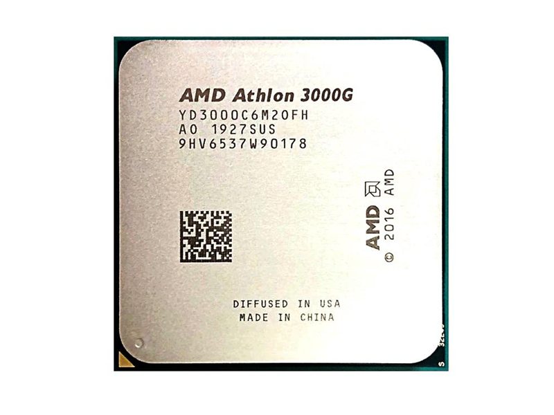 Центральный Процессор AMD Athlon 3000G OEM (Picasso, 14nm, C2/T4/GPU3, Base 3,50GHz, Vega 3, L3 4Mb, TDP 35W, SAM4) (YD3000C6M2OFH) OEM