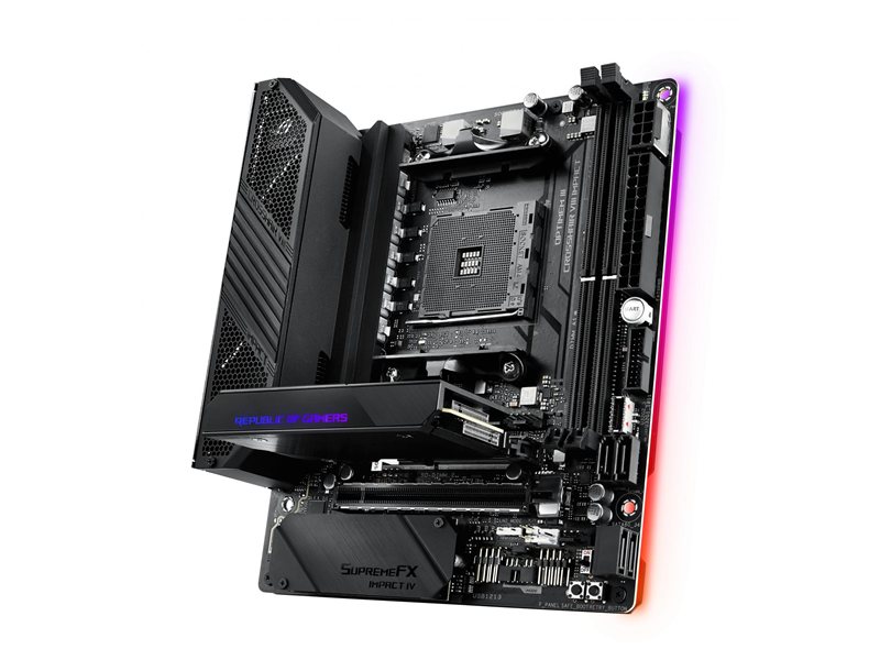 Материнская плата ASUS ROG CROSSHAIR VIII IMPACT X570 AM4 mini-DTX 2xDDR4 PCIEx16 2xM.2 USB-C GLAN Wi-Fi 6 {6}