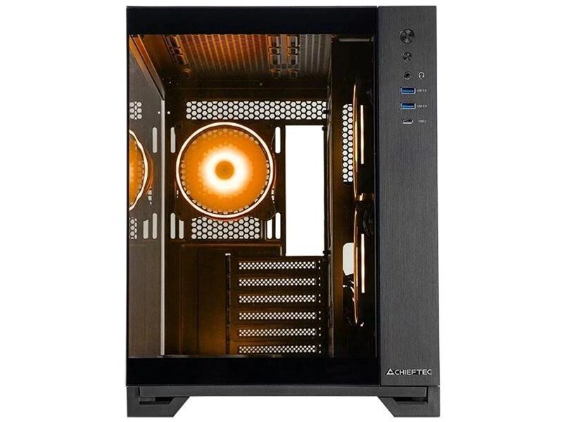 Корпус Chieftec Visio черный без БП ATX 9x120mm 2x140mm 1xUSB3.1 audio bott PSU