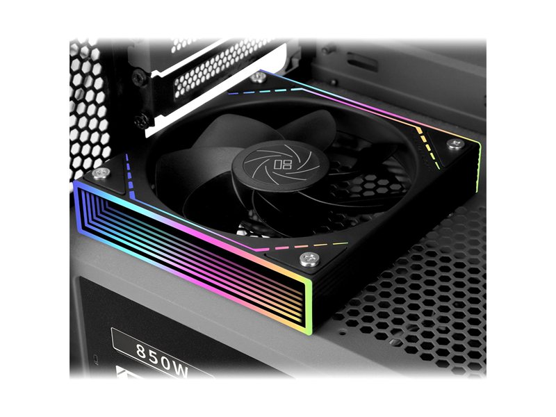 Кулер для корпуса/ Case Cooler Thermalright TL-M12R Reverse (124x120x25mm, 4-pin PWM, ARGB, 42.6CFM, 23.2dBA, 1500RPM, Black)