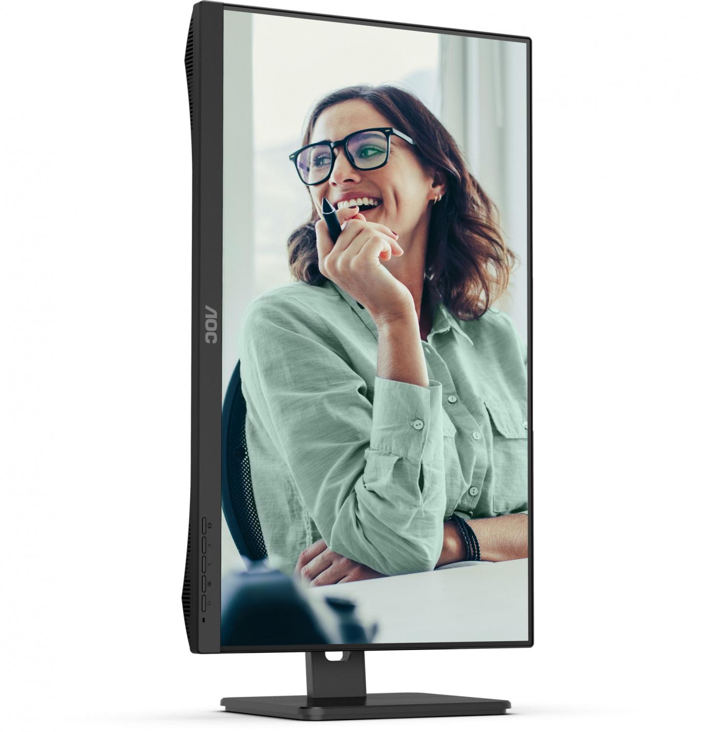 Монитор AOC 27" Pro Q27P3CV черный IPS LED 4ms 16:9 HDMI M/M матовая HAS Piv 1000:1 350cd 178гр/178гр 2560x1440 75Hz DP QHD USB 6.81кг