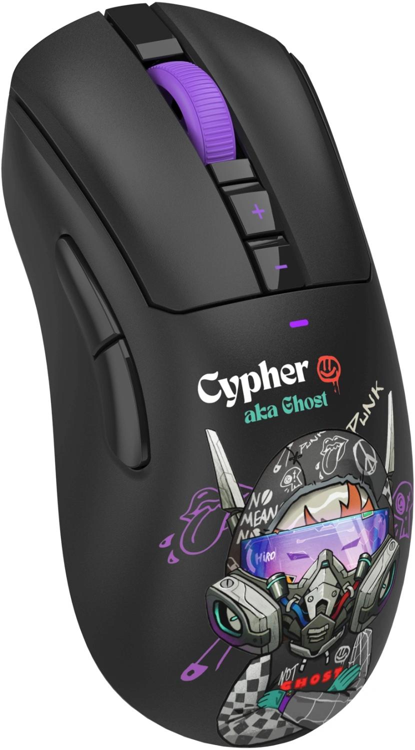 Мышь A4Tech Bloody R73 Pro черный/рисунок оптическая 26000dpi беспров. USB/USB-C 7but (R73 PRO CYPHER GHOST)