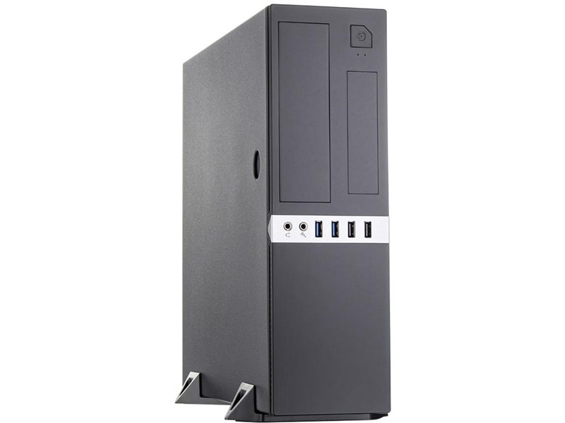 Корпус с блоком питания 300Вт./ Case Foxline mATX Desktop 300W, 2xUSB3.0, 2xUSB2.0, toolless, Black, 8cm. fan, powercord