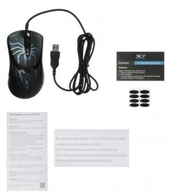 Мышь A4Tech Oscar Editor XL-747H рисунок/голубой лазерная 3600dpi USB 6but (XL-747H (BLUE SPIDER))