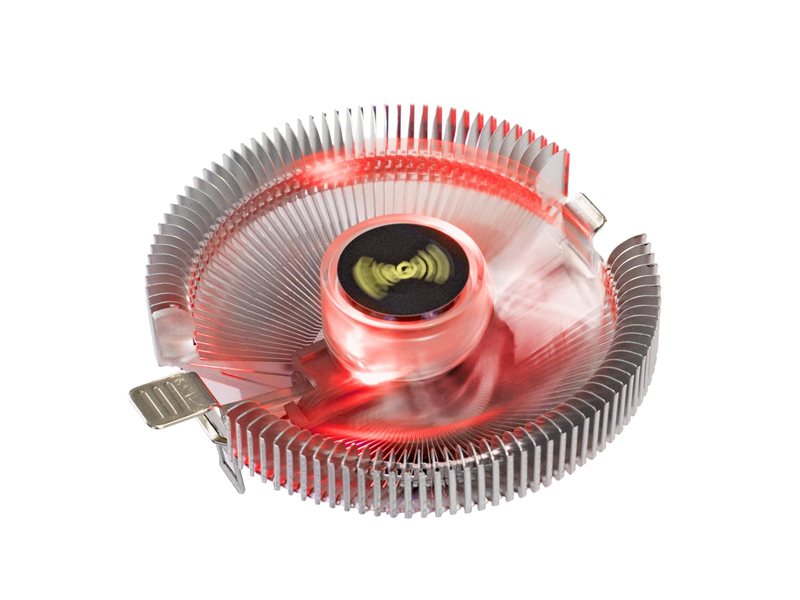 Exegate EX286226RUS Кулер ExeGate Wizard EE91-PWM.RED (Al, LGA775/1150/1151/1155/1156/1200/1700/1851/AM2/AM2+/AM3/AM3+/AM4/AM5/FM1/FM2/754/939/940, TDP 75W, Fan 90mm, PWM, 800-2400RPM, Hydro bearing,