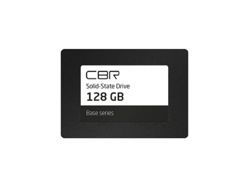 CBR SSD-128GB-2.5-BS24b, Внутренний SSD-накопитель, серия "Base", 128 GB, 2.5", SATA III 6 Gbit/s, 3D TLC NAND, R/W speed up to 550/500 MB/s, TBW (TB) 64, OEM