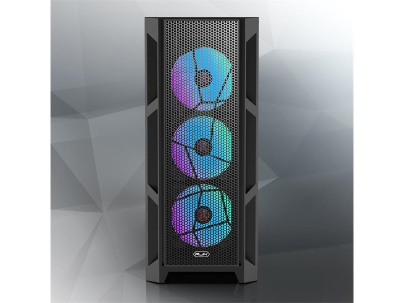 Корпус без блока питания/ Case Raijintek ARCADIA III-MS4, Midi-Tower, TG, 4x120mm ARGB, 1xUSB-A 3.0 + 2xUSB 2.0, ATX, mATX, mITX Black