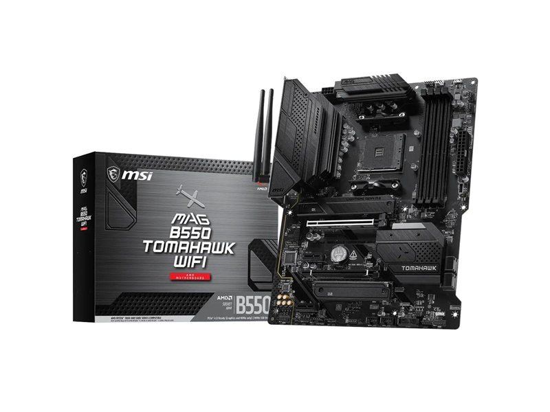 Материнская плата MSI MAG B550 TOMAHAWK WIFI Soc-AM4 AMD B550 4xDDR4 ATX AC`97 8ch(7.1) 2.5Gg RAID+HDMI+DP