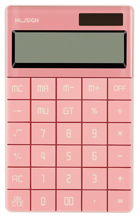 Калькулятор настольный Deli Nusign ENS041pink розовый 12-разр.