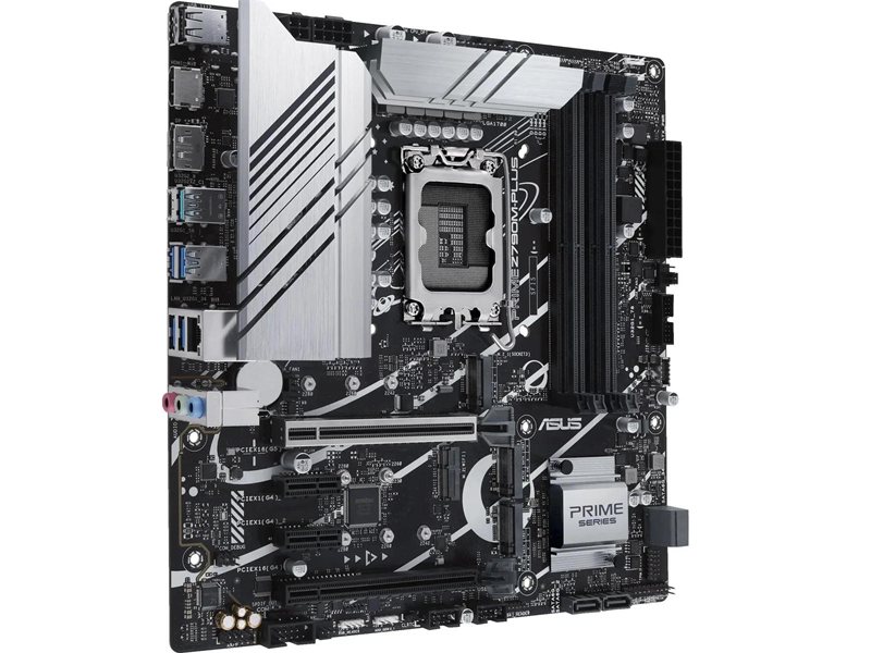 Материнская плата ASUS PRIME Z890M-PLUS WIFI LGA1851 mATX 4xDDR5 4xPCIEx16 3xM.2 USB-C DP HDMI 2.5GLAN Wi-Fi 7