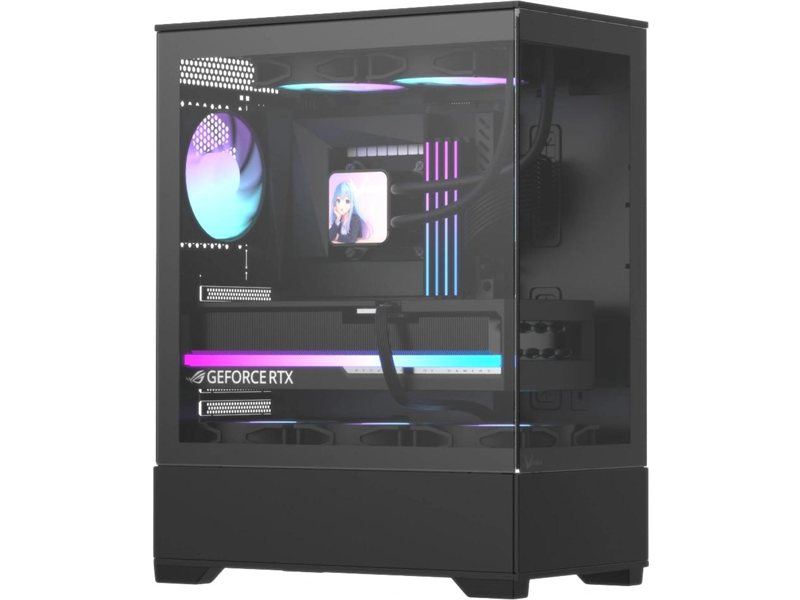 Корпус Formula Crystal Z1 V2 черный без БП ATX 6x120mm 2x140mm 1xUSB2.0 1xUSB3.0 audio bott PSU