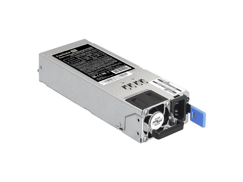 Exegate EX292321RUS Серверный БП с резервированием 2U Redundant 2x550W ExeGate Industrial-RTS550 (APFC, КПД 94% (80 PLUS Platinum), 4 cm fan, 24pin, 2x(4+4)pin, 2PCIe, 2SATA, 6IDE, Cable Management)