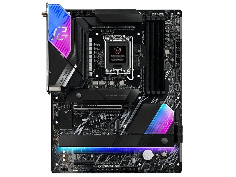 Материнская плата ASROCK Z890 LIGHTNING WIFI, LGA1851, Z890, 4*DDR5, 4*SATA, 4*M.2, 6*USB 3.2, 2*USB 2.0, 2*Type-C, 2*PCIx16, 1*PCIx4, 1*M.2 (Key E), HDMI, ATX