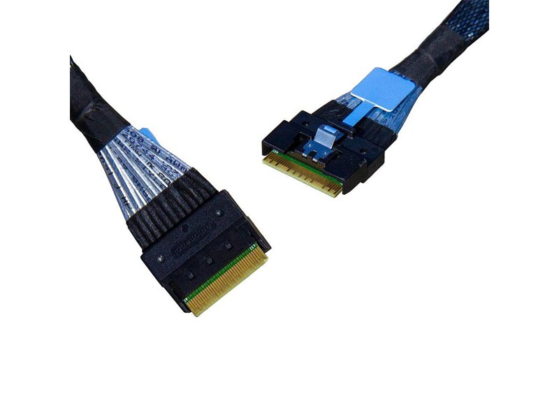 Кабель DiliVing DLSL74-8815 Slimline SASx8 (SFF8654)  -to- Slimline SASx8 (SFF8654) , 85ohm, PCIe Gen4, 80CM