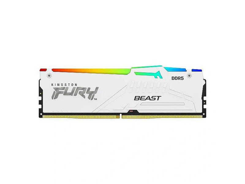 Память оперативная/ Kingston 32GB 5600MT/s DDR5 CL40 DIMM FURY Beast White RGB XMP